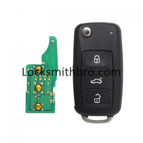LockSmithbro 3 Button 433Mhz ID48 Chip (5K0 837 202 AD) VW Remote Key