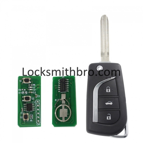 LockSmithbro TOY43 Blade 315Mhz G Chip 3 Button Toyot Remote Key 2010-2013 Year Car