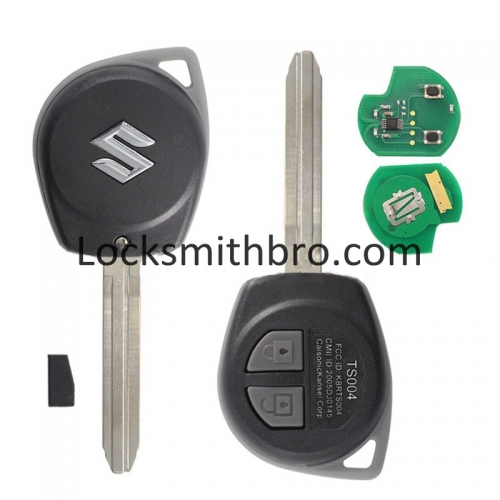 LockSmithbro 433Mhz With Logo ID46 Chip 2 Button Suzuk SX4 Remote Key