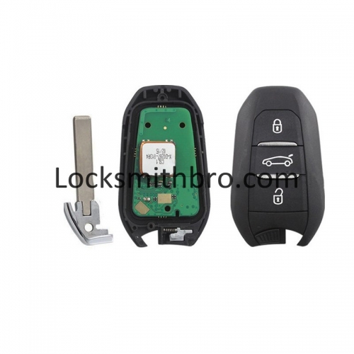 LockSmithbro 433mhz With 4A Chip With Logo Peugeo Remote Key