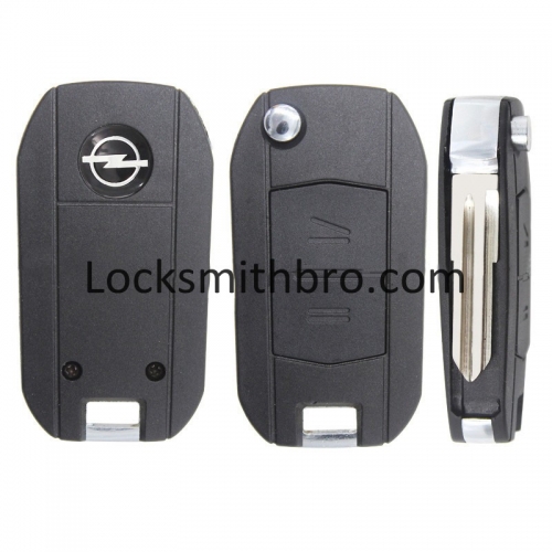 LockSmithbro Left Blade 2 Button Opel With Logo Remote Key Shell