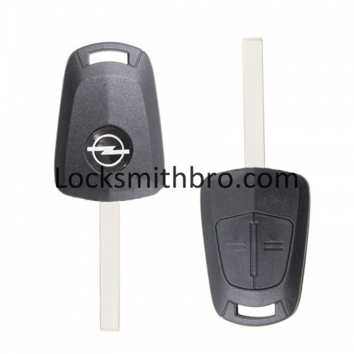 LockSmithbro 2 Button Hu100 Blade With Logo Opel Remote Key Shell Case