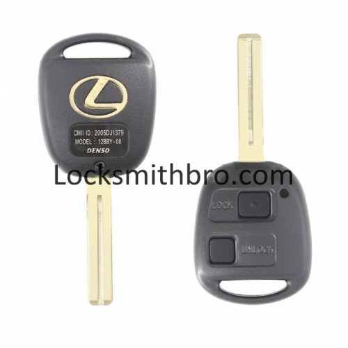 LockSmithbro 2 Button 433Mhz 4D67 Chip Lexus Toy48 Blade Remote Key