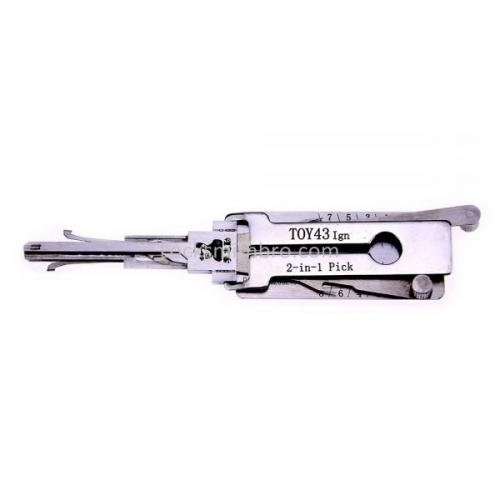 LockSmithbro Lishi TOY43 Ign 2in1 Decoder and Pick for old Toyot [8 Cut], Toyot Camry (This tool will allow you to pick and decode the ignition if it
