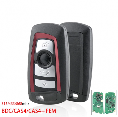 BMW Keys 4 Buttons Smart Remote Car Key for BMW F Chassis BDC/CAS4/CAS4+ FEM 315 / 433 / 868MHz