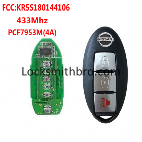 3Buttons For Nissa.n Rogue Proximity Smart Key KR5S180144106 S180144105 285E3-4CB1C