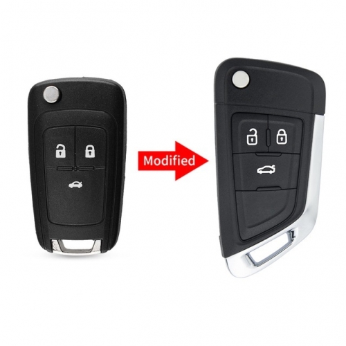 3 button Chevrolet Modified Flip Key Shell with logo