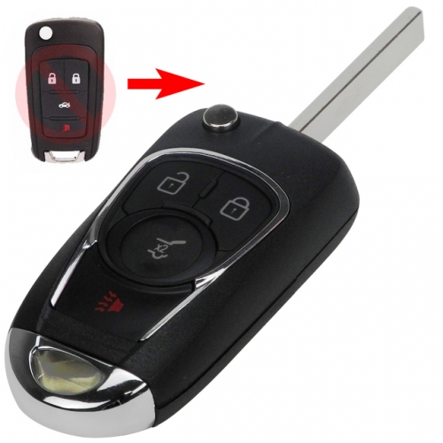 4 button Chevrolet Modified Flip Key Shell with logo