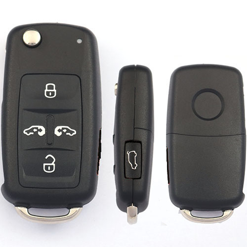 4+1 button Inseparable remote key shell For VW with Logo