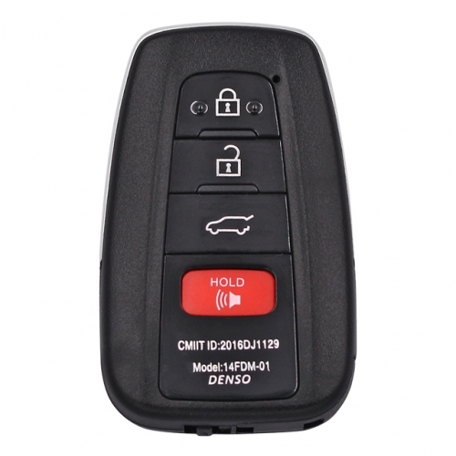 2018-2021 Smart Remote Car Key Shell Case With 4 Buttons Fob for T-oyota C-HR RAV4 Prius Prime Avalon Camry(SUV)