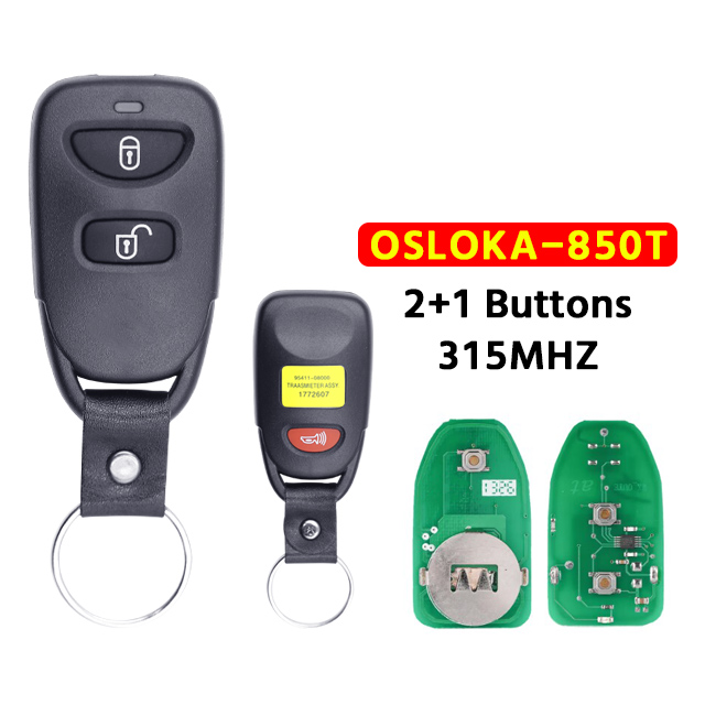 2+1 Buttons 315Mhz FCC ID:OSLOKA-850T for T-Hyundai Tucson Santa Fe ...