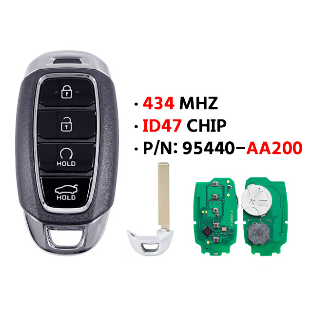 Modern original 4-button smart key 95440-AA200 433MHZ ATMEL AES 6Achip(OEM)