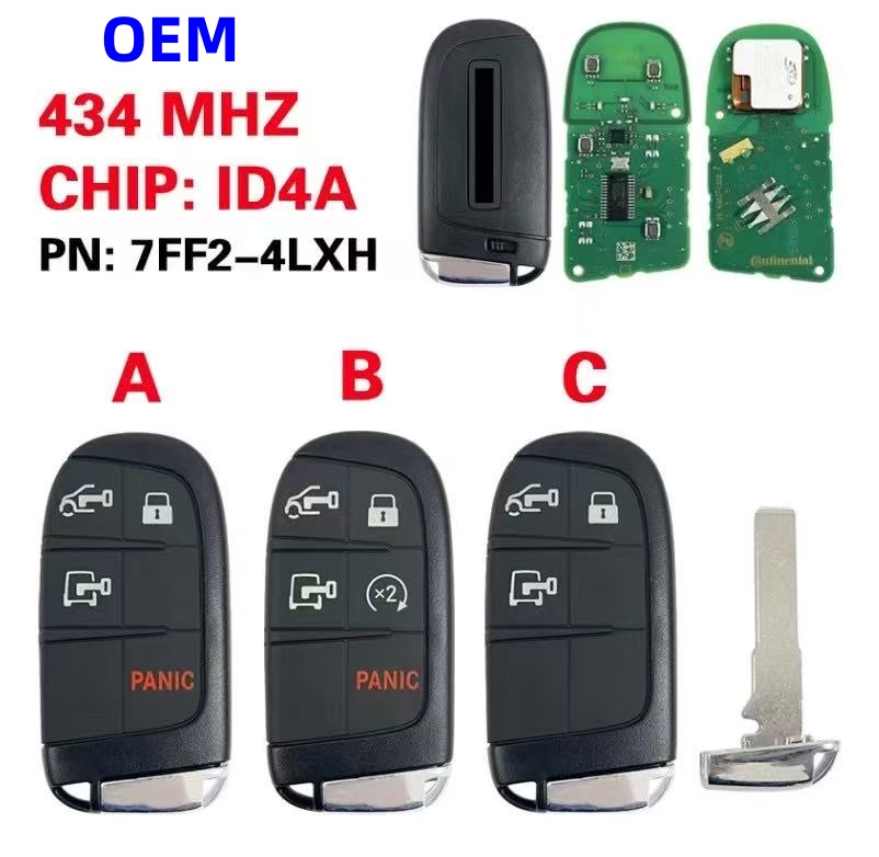 Promaster Plus Key Machine OEM 3/4/5 Button 2022-2023 Dodge RAM Promaster Smart key 434MHZ ID4A ...