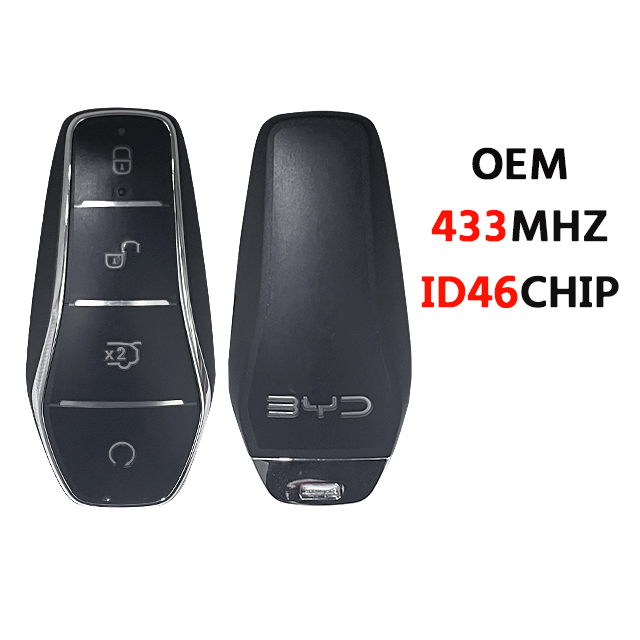Original 4Button Smart Remote Key 433.92MHz ID46 Chip For BYD Qin PLUS ...